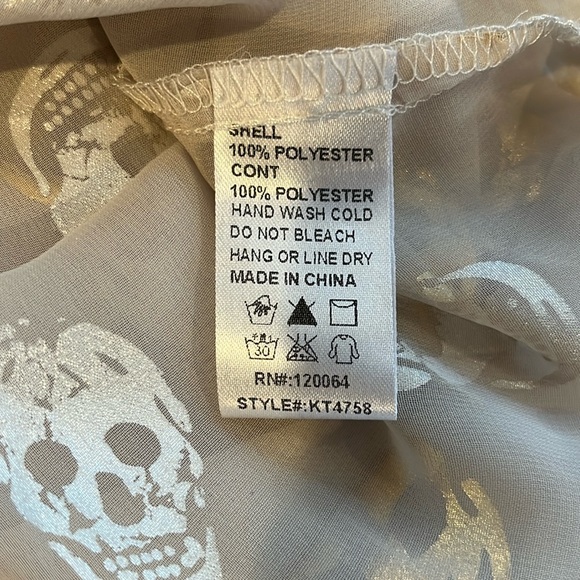 GOLD SKULL BLOUSE | Size L - Picture 3 of 4